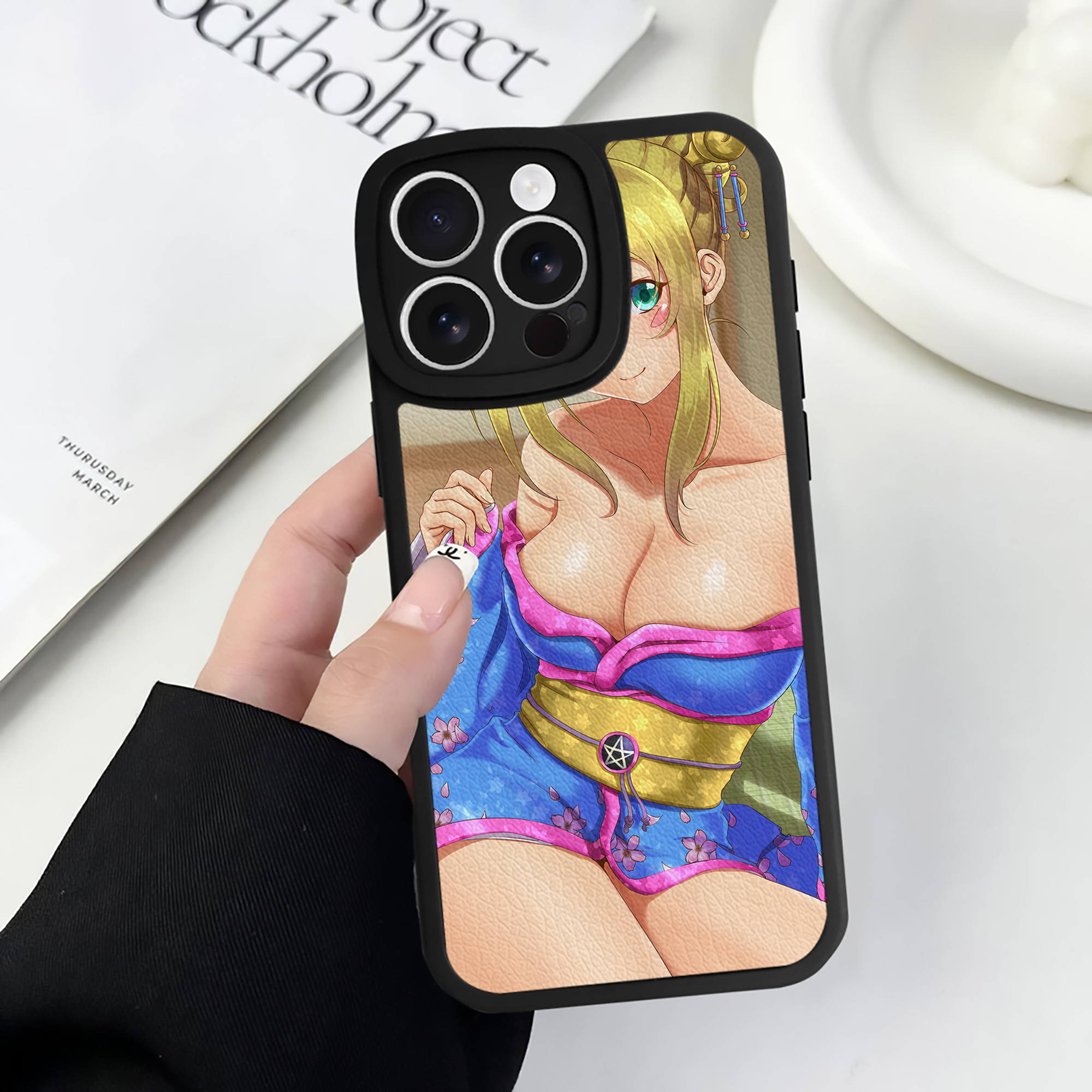 （画像用） 遊☆戯☆王 Yu-Gi-Oh! 【iPhone 16シリーズ対応】シリコンスマホケース（レザー調） 材質：シリコン
